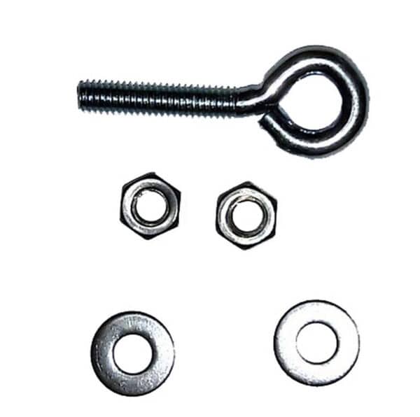 Piton inox M4 pour porte automatique de poulailler – fixation tresse fiable et sans usure